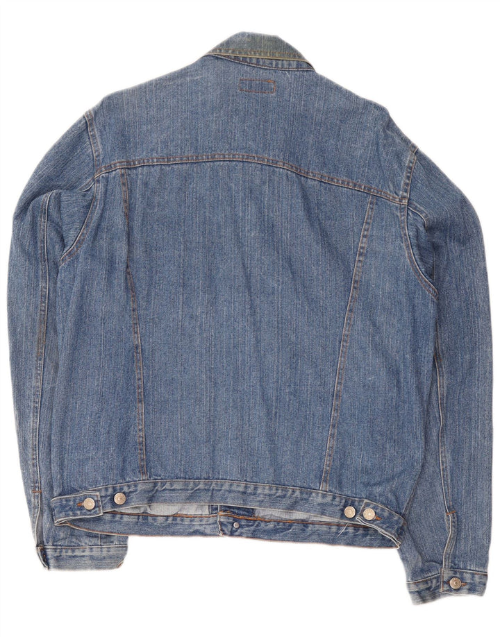 Vintage Womens Denim Jacket UK 20 2XL Blue Cotton