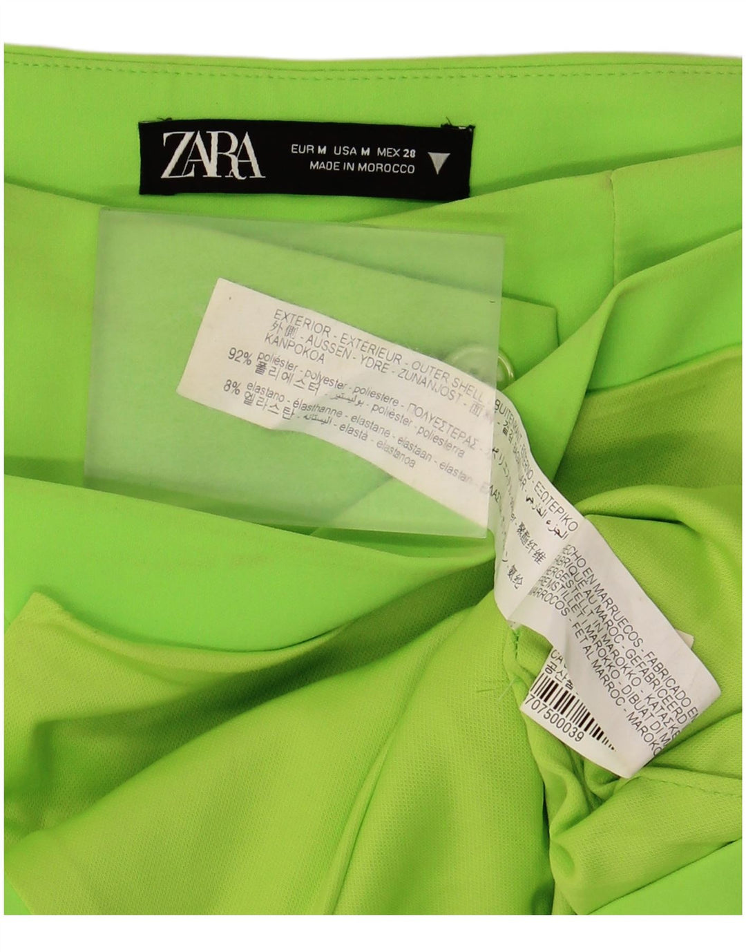 Zara Womens Asymmetrical Skirt Medium W28  Green Polyester