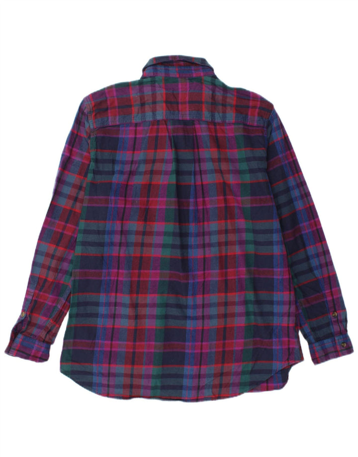 EDDIE BAUER Womens Flannel Shirt UK 16 Large Multicoloured Check Cotton