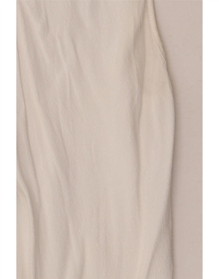 Trussardi Jeans Womens Blouse Top IT 40 Small White Viscose