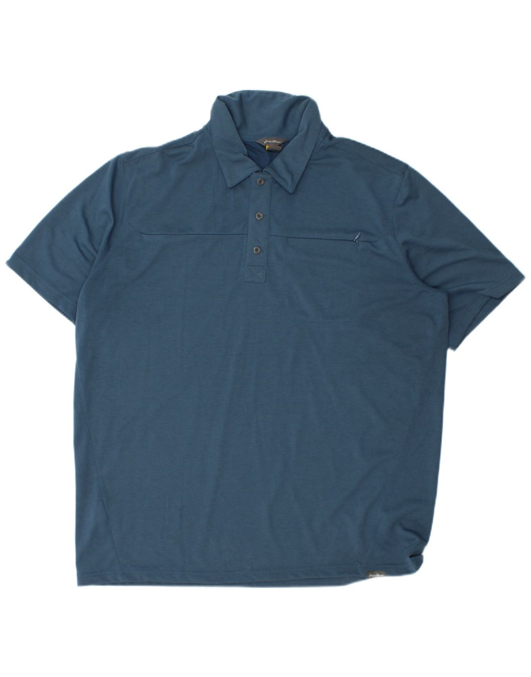 EDDIE BAUER Mens Polo Shirt Large Blue Polyester