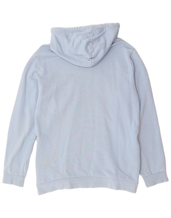 ADIDAS Mens Graphic Hoodie Jumper Medium Blue Cotton
