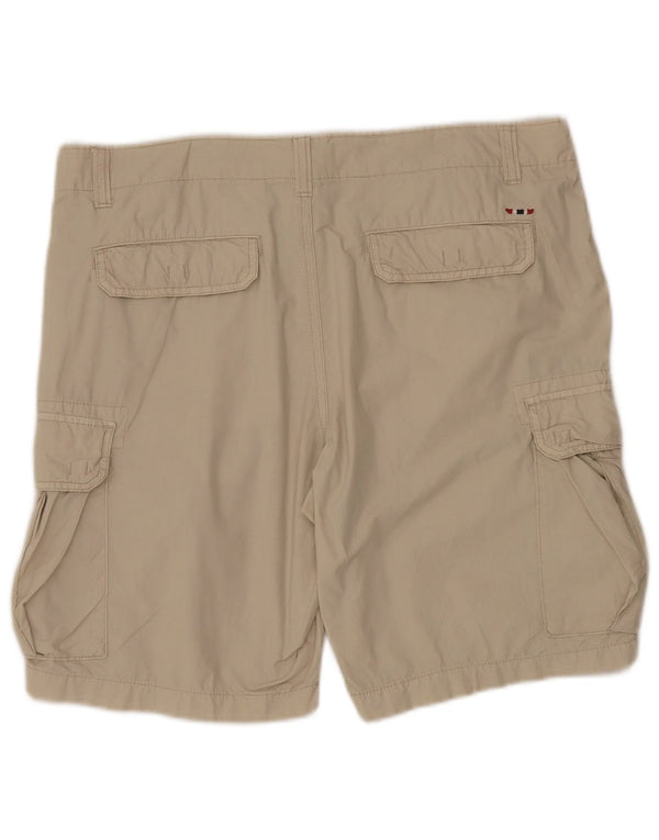NAPAPIJRI Mens Cargo Shorts W34 Large Beige Cotton