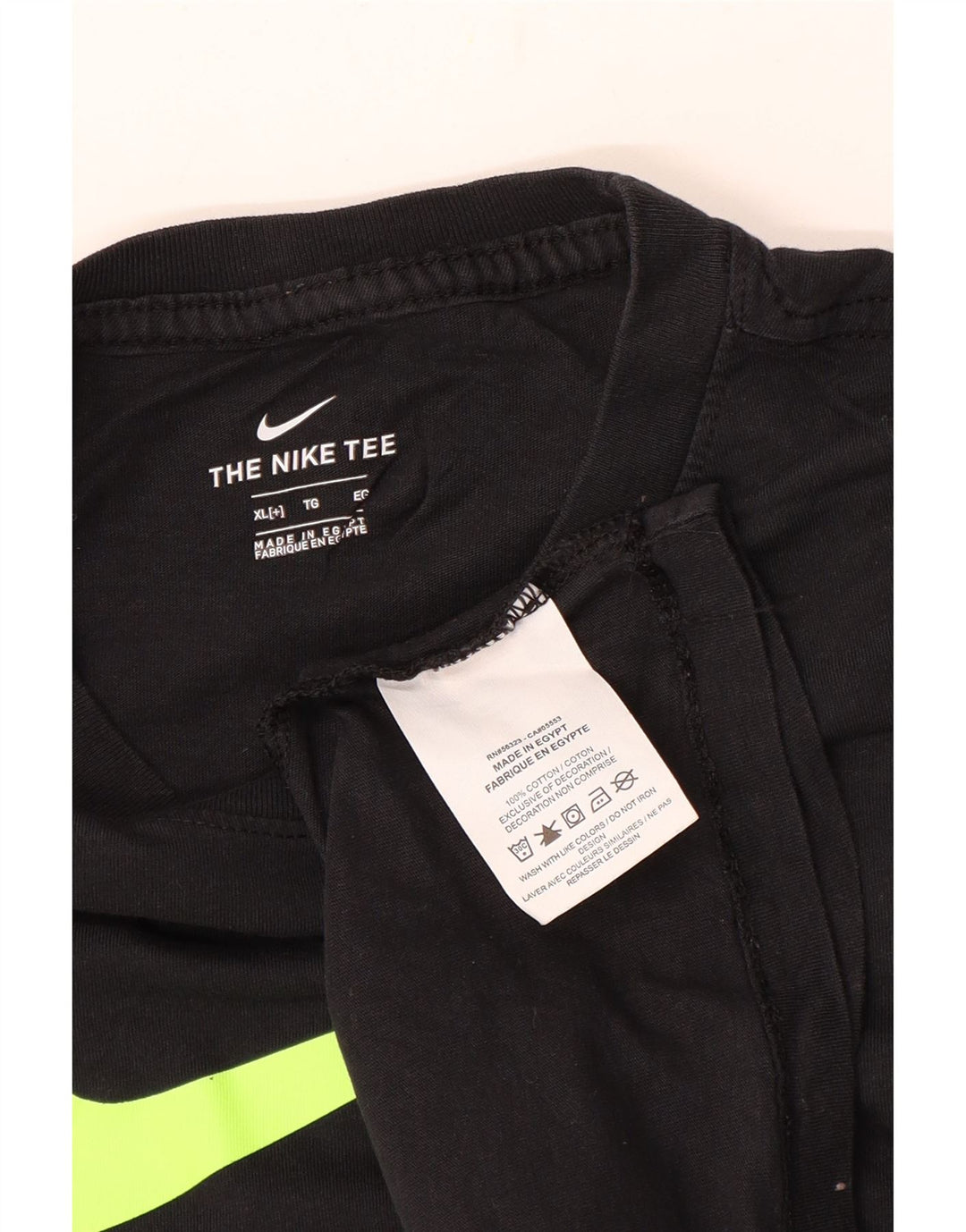 NIKE Womens Graphic T-Shirt Top UK 18 XL Black Cotton