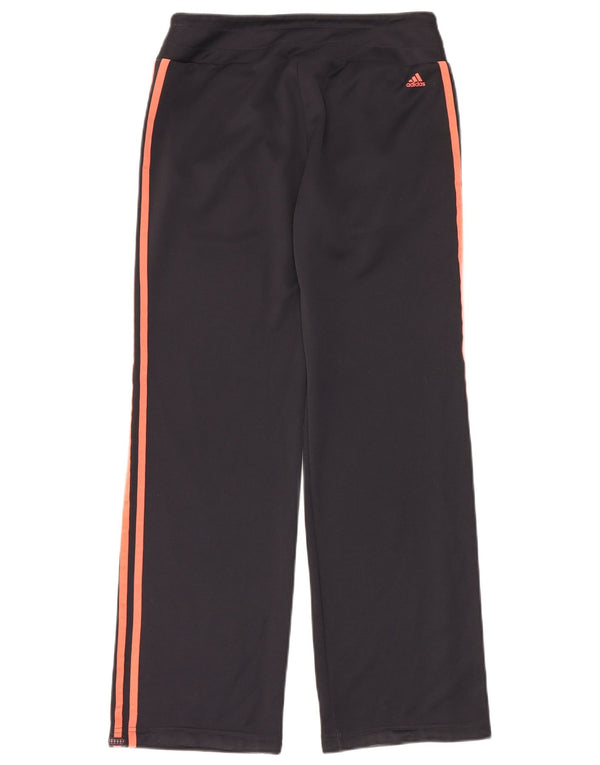 Adidas Womens Graphic Tracksuit Trousers UK 12 Medium Black Polyester