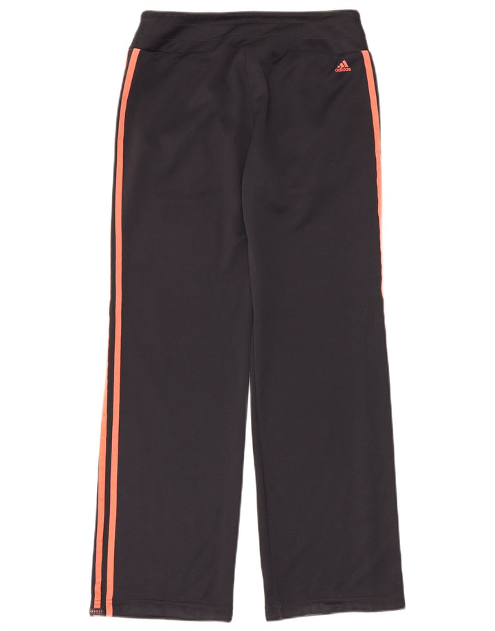 Adidas Womens Graphic Tracksuit Trousers UK 12 Medium Black Polyester