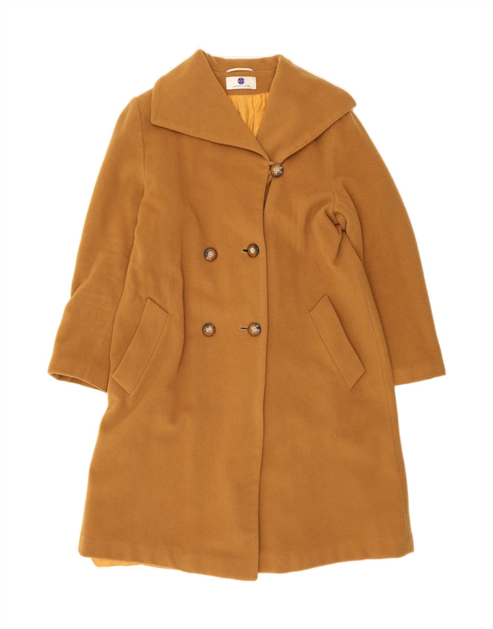 VINTAGE Womens Oversized Overcoat EU 36 Small Brown Wool Vintage Vintage and Second-Hand Vintage from Messina Hembry 