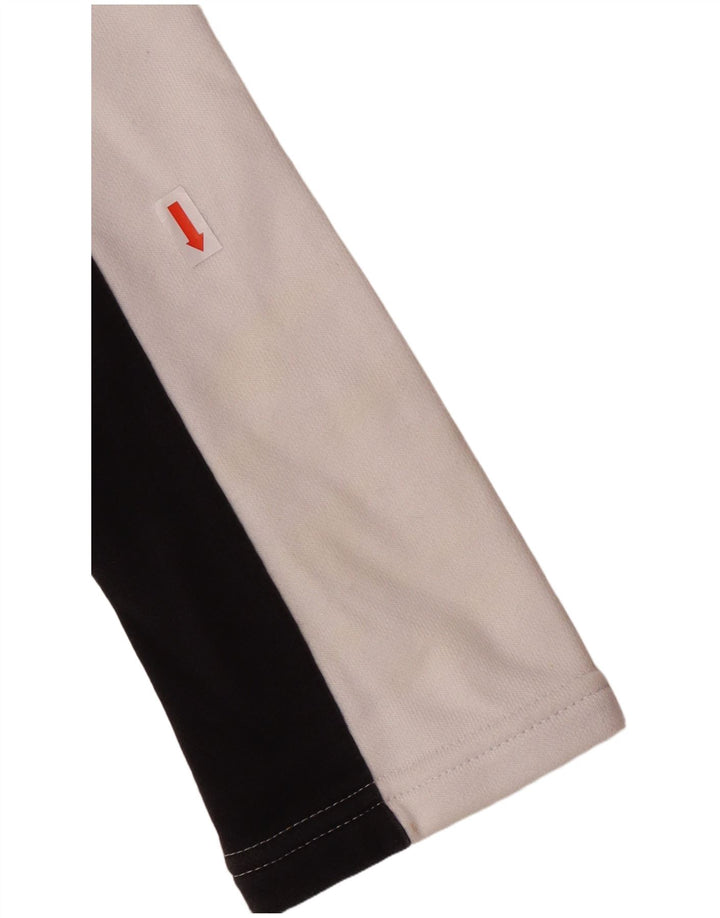 ADIDAS Womens Crop Graphic Sweatshirt Jumper UK 8 Small White Colourblock