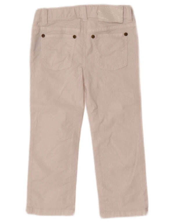 Ralph Lauren Girls Straight Casual Trousers 4-5 Years W20 L15 White Cotton