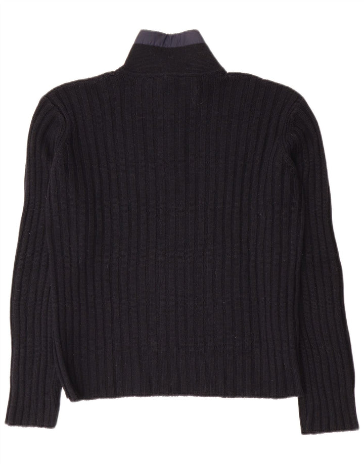 North Sails Mens Zip Neck Jumper Sweater Small Navy Blue Wool
