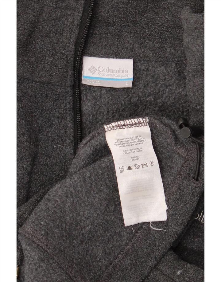 Columbia Womens Fleece Jacket UK 16 Large Grey Polyester