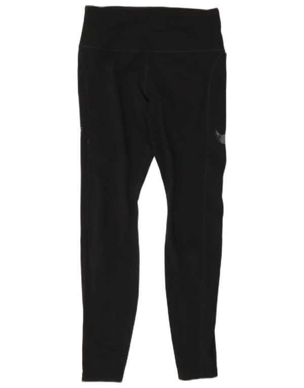 Nike Womens Dri Fit Leggings UK 8 Small Black Colourblock Polyester