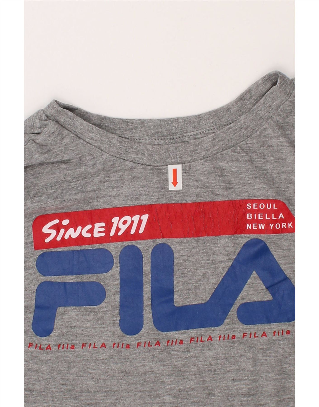 FILA Boys Graphic T-Shirt Top 10-11 Years Medium Grey Vintage Fila and Second-Hand Fila from Messina Hembry 