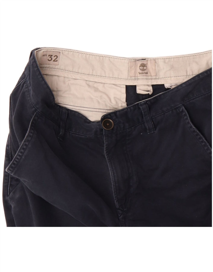 Timberland Mens Straight Chino Trousers W32 L32 Navy Blue
