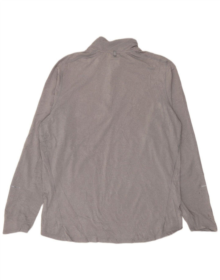 Nike Mens Dri Fit Pullover Pullover Tracksuit Top Large Grey Polyester