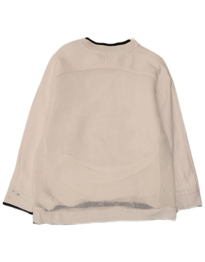 Puma Womens Graphic Sweatshirt Jumper UK 10 Small White Cotton