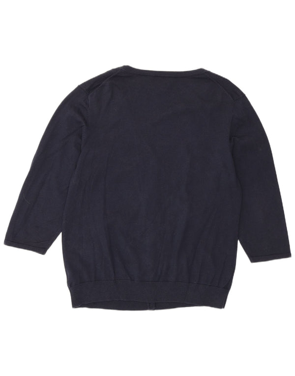 Tommy Hilfiger Womens 3/4 Sleeve Cardigan Sweater UK 20 2XL Navy Blue
