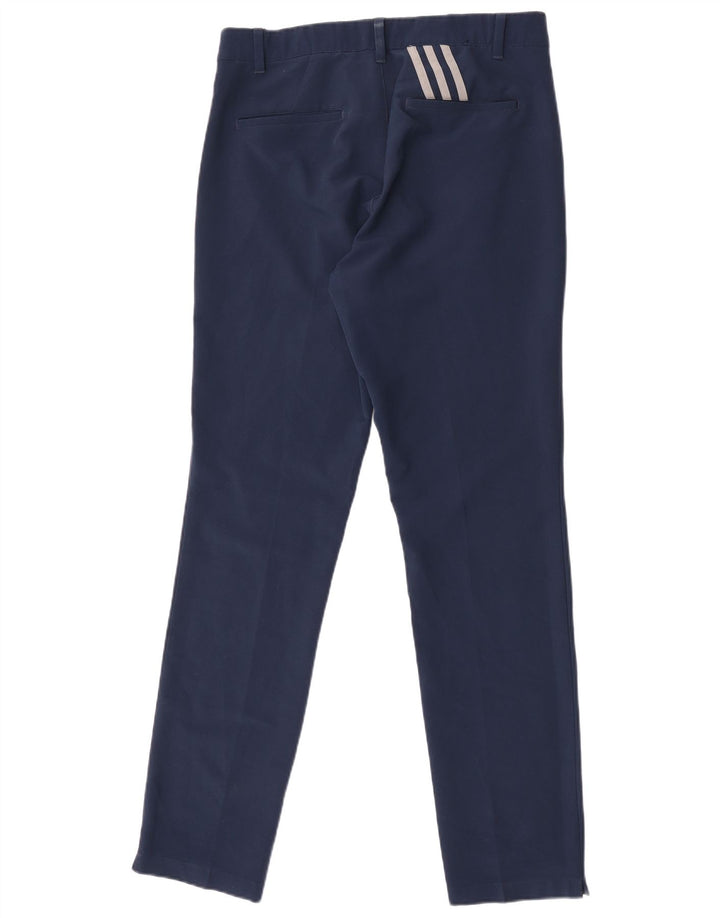 Adidas Mens Slim Chino Trousers W32 L34 Navy Blue