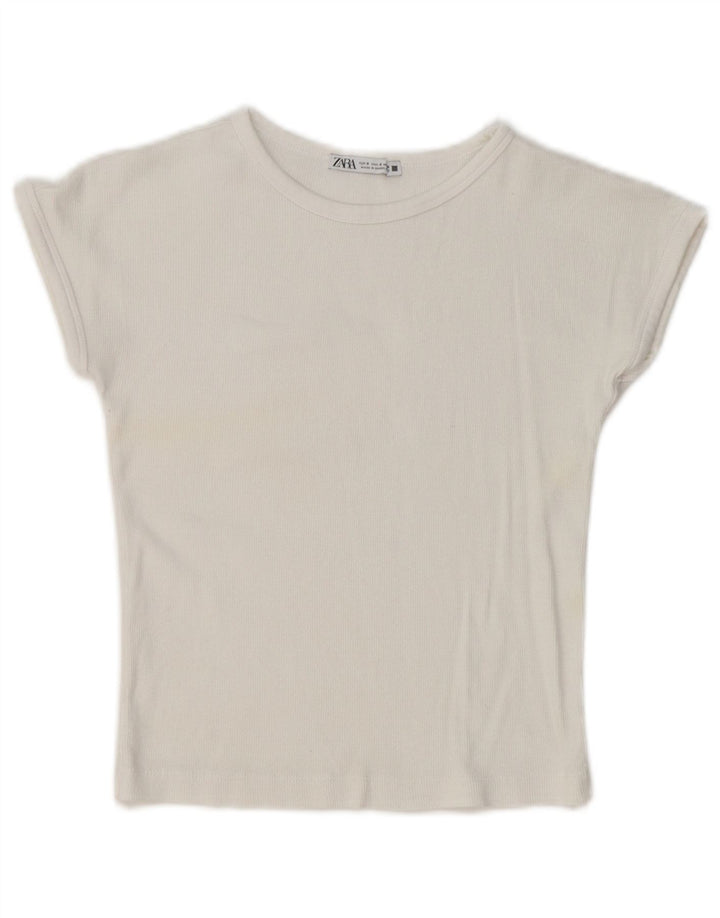 Zara Womens T-Shirt Top UK 10 Small White