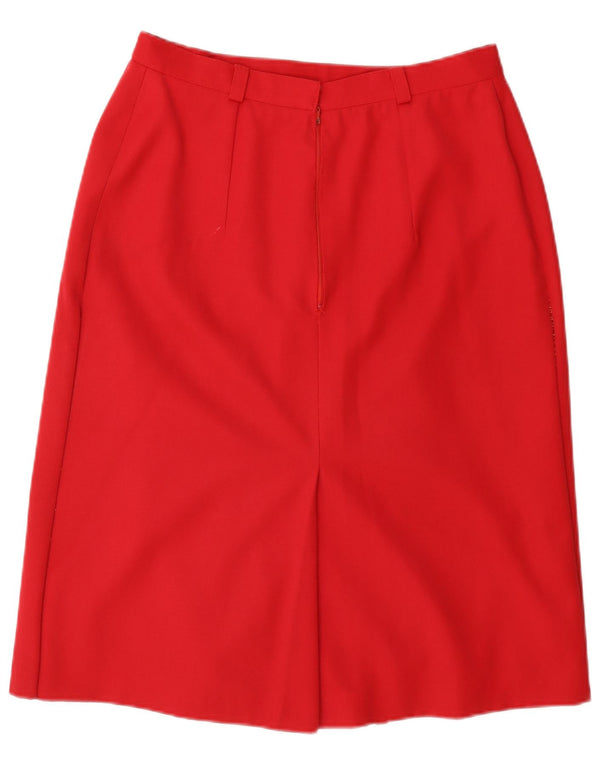 Vintage Womens A-Line Skirt W30 Medium Red Wool