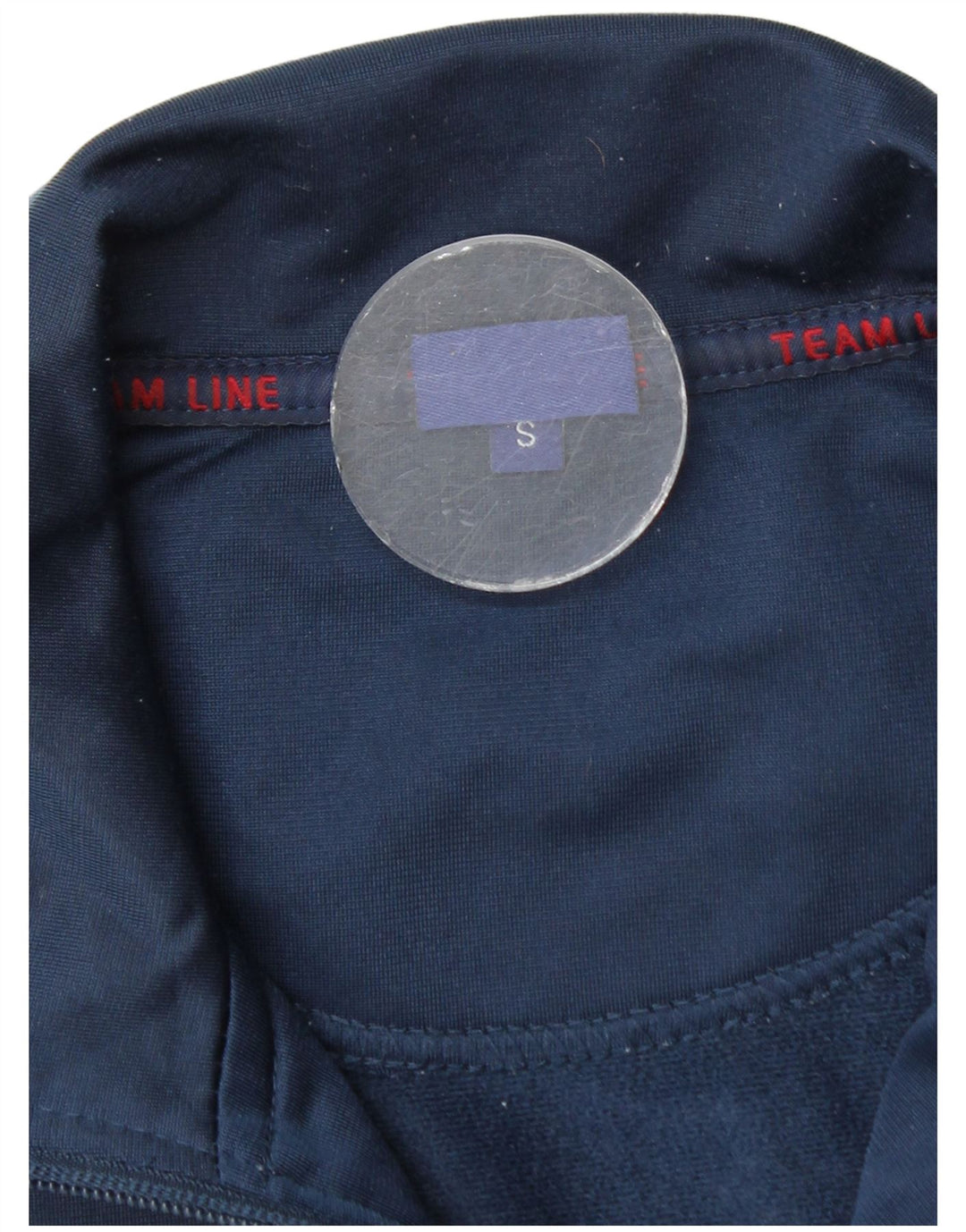 Asics Mens Tracksuit Top Jacket Small Navy Blue Colourblock Polyester