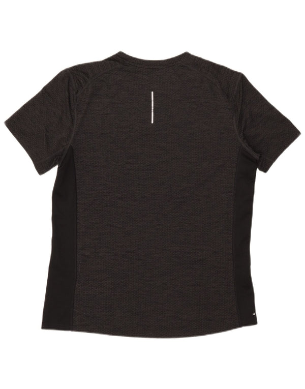 Nike Mens Dri Fit T-Shirt Top Medium Khaki Colourblock Polyester