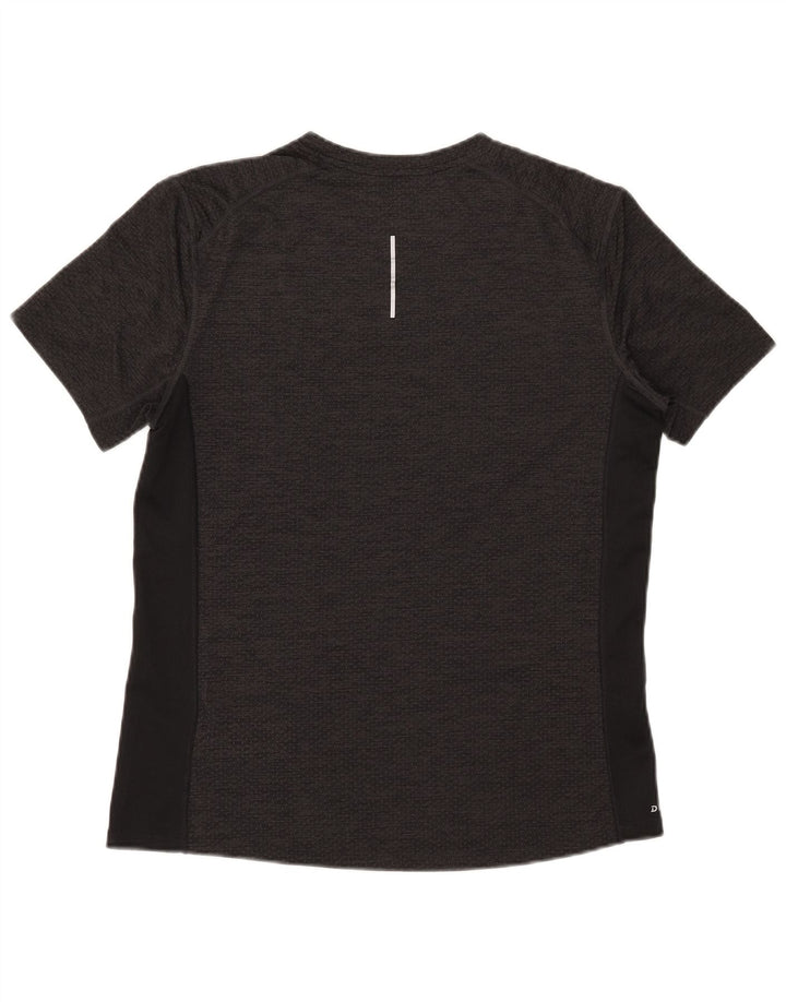 Nike Mens Dri Fit T-Shirt Top Medium Khaki Colourblock Polyester
