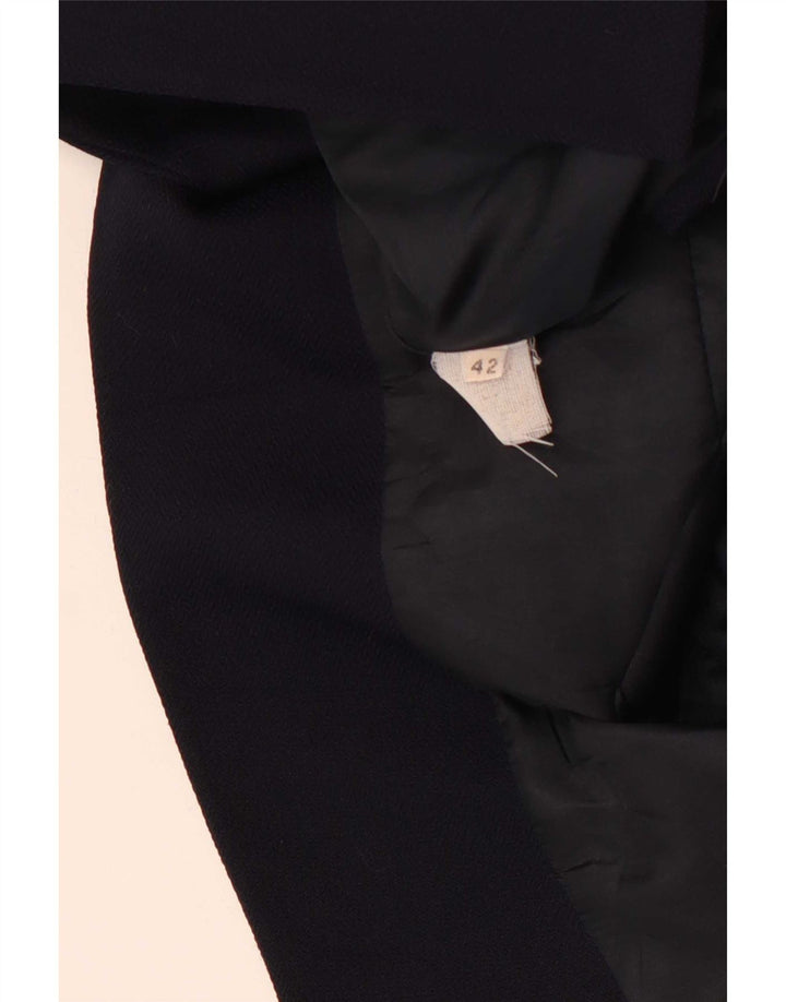 Vintage Womens Waistcoat IT 42 Medium Navy Blue