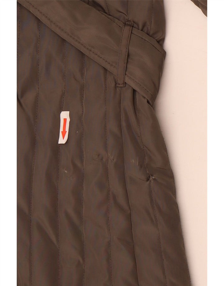Michael Kors Womens Quilted Jacket UK 18 XL Brown Polyester