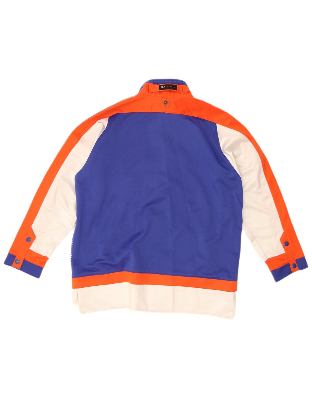 CHAMPION Boys Graphic Tracksuit Top Jacket 11-12 Years Blue Colourblock