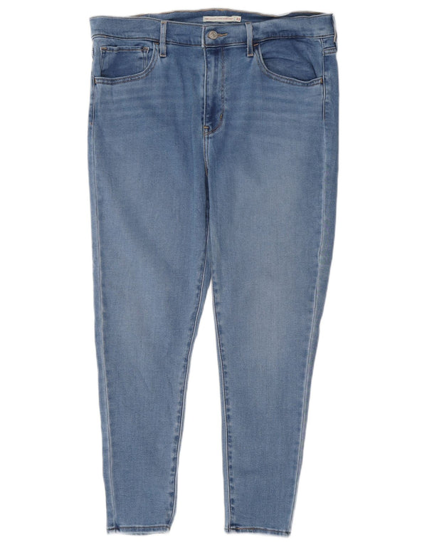Levi's Womens 720 High Rise Super Skinny Cropped Jeans W33 L25 Blue Cotton
