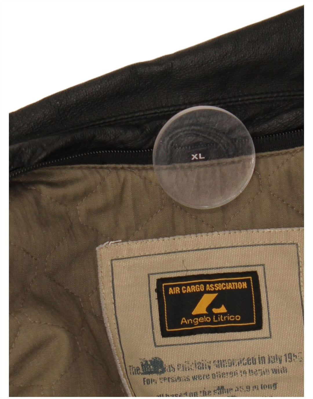 ANGELO LITRICO Mens Leather Jacket UK 42 XL Black Leather