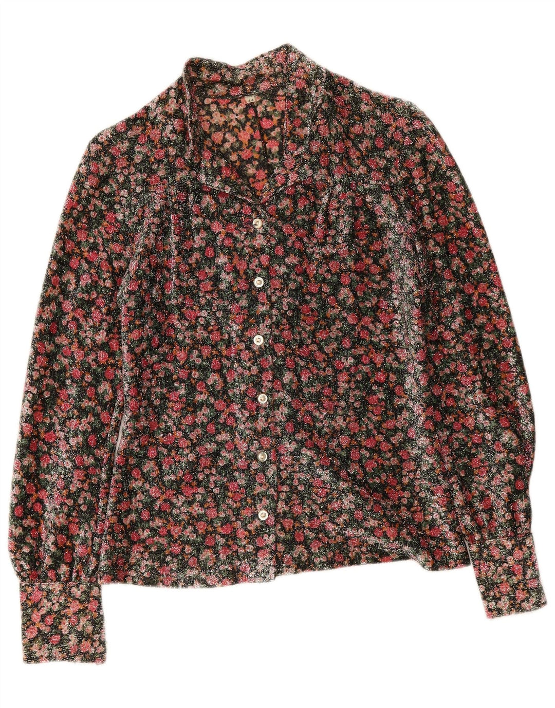 Vintage Womens Shirt Blouse IT 44 Medium Multicoloured Floral
