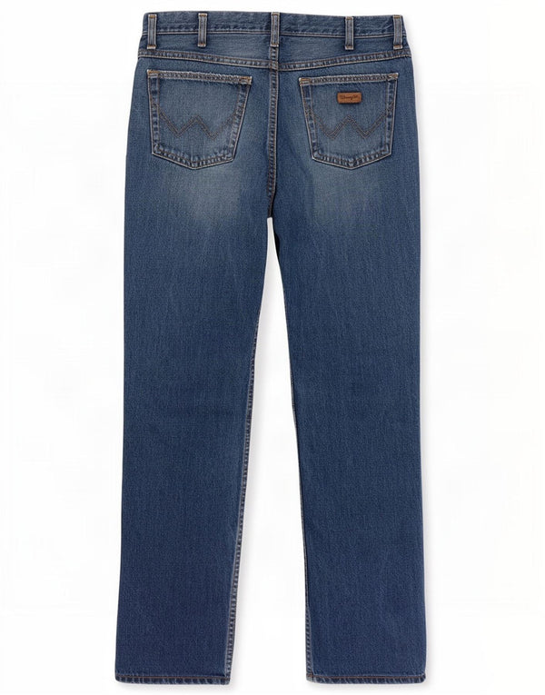 Wrangler Mens Straight Jeans W33 L30 Blue Cotton