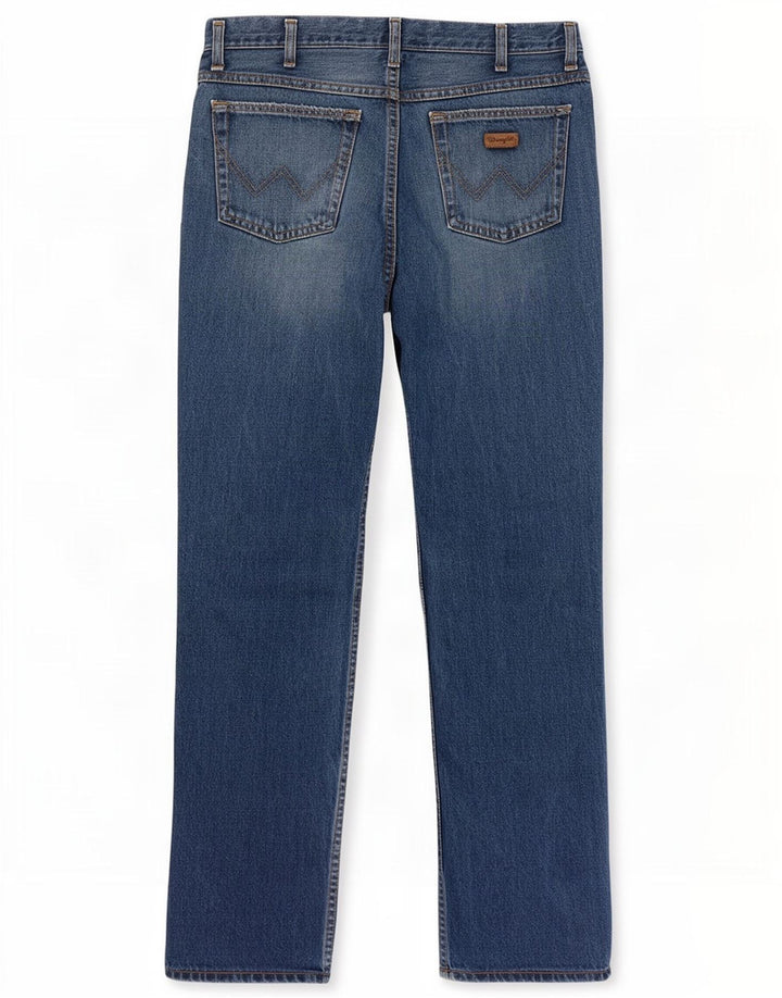 Wrangler Mens Straight Jeans W33 L30 Blue Cotton