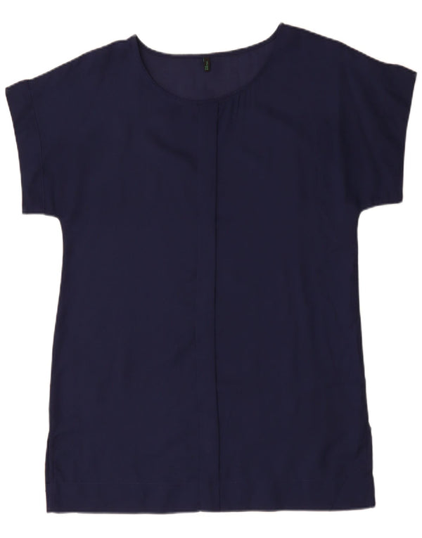 BENETTON Womens Tunic Dress UK 14 Medium Navy Blue