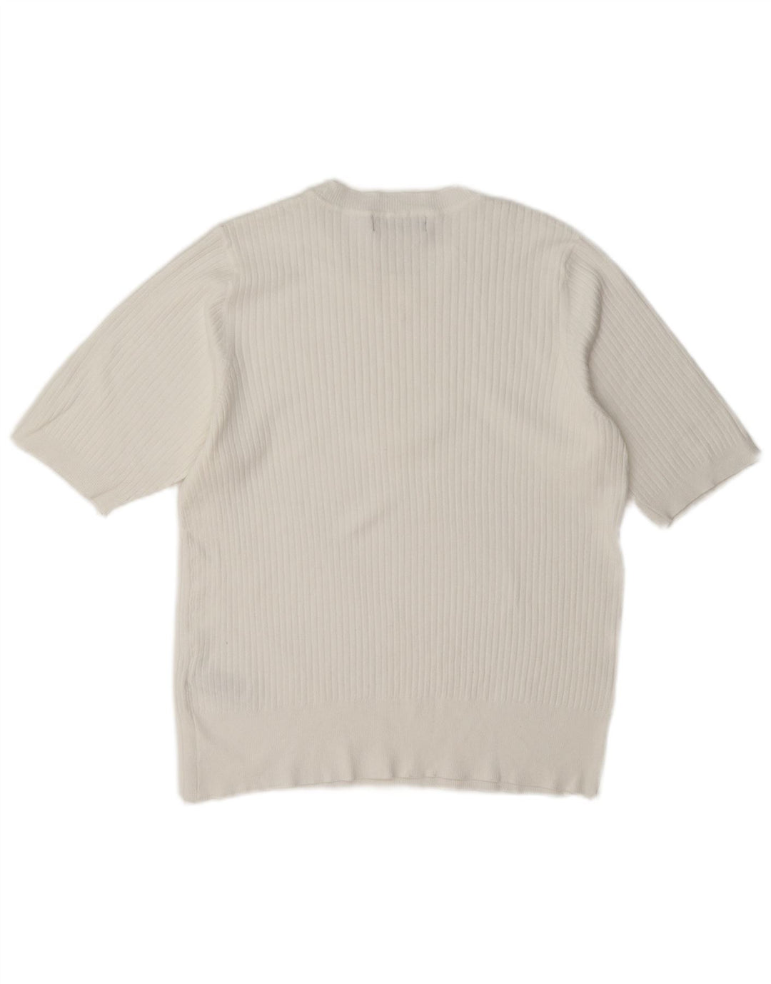 Marks & Spencer Womens Short Sleeve Blouse Top UK 14 Medium White Viscose