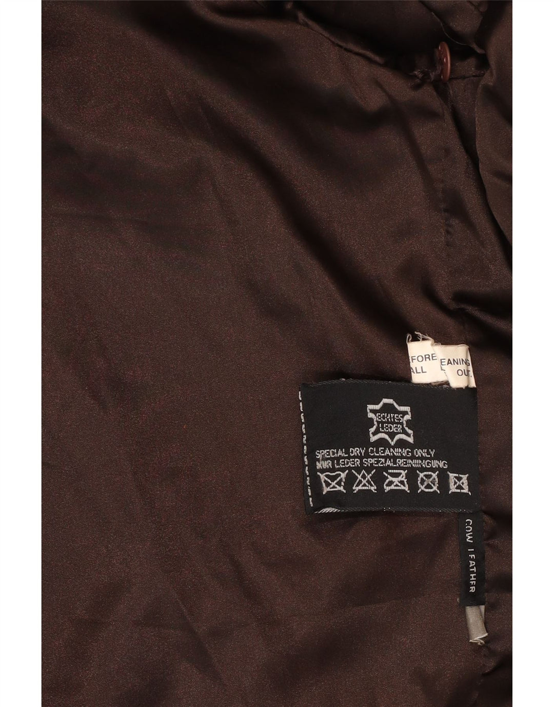 VINTAGE Mens Leather Jacket UK 40 Large Brown Leather