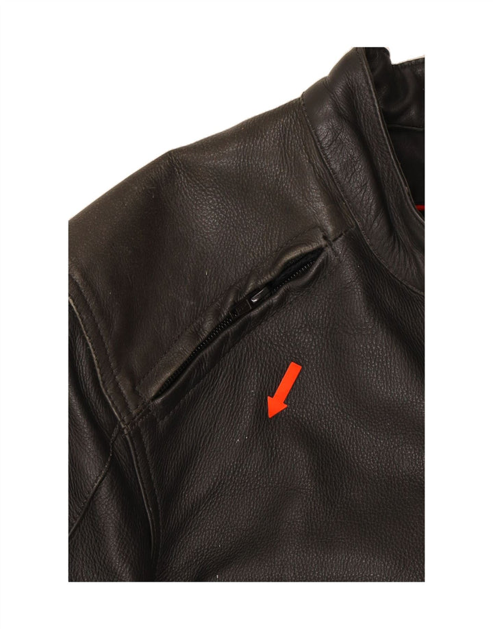 HEIN GERICKE Womens Leather Jacket IT 42 Medium Black Colourblock Vintage Hein Gericke and Second-Hand Hein Gericke from Messina Hembry 