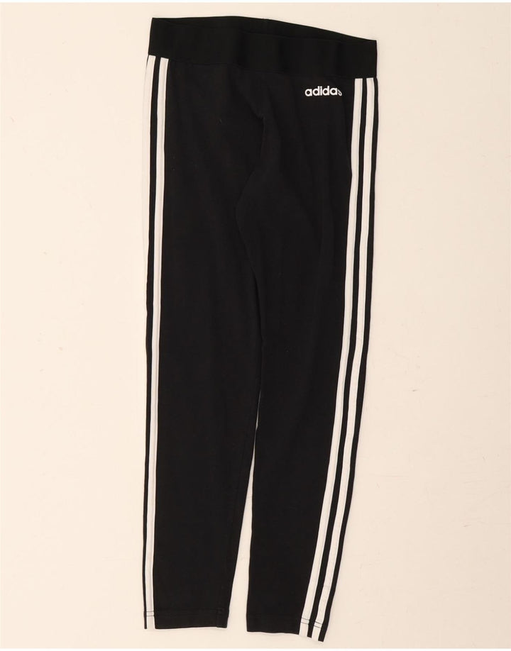 ADIDAS Womens Leggings UK 8/10 Small  Black Vintage Adidas and Second-Hand Adidas from Messina Hembry 