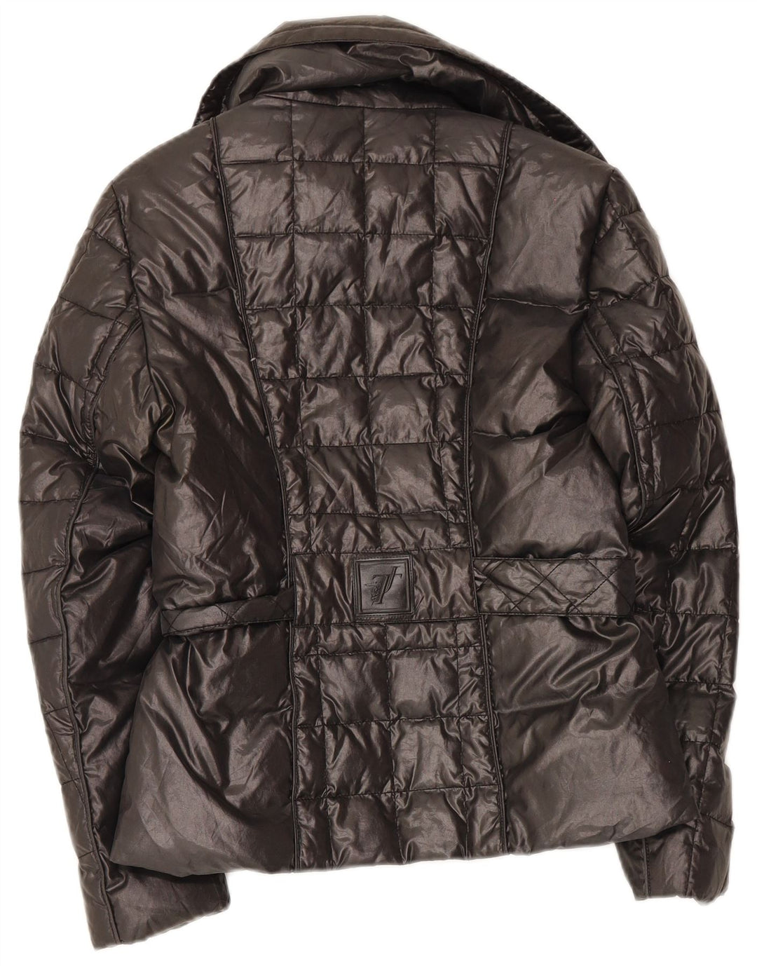 Trussardi Jeans Womens Padded Jacket IT 42 Medium Black Polyester