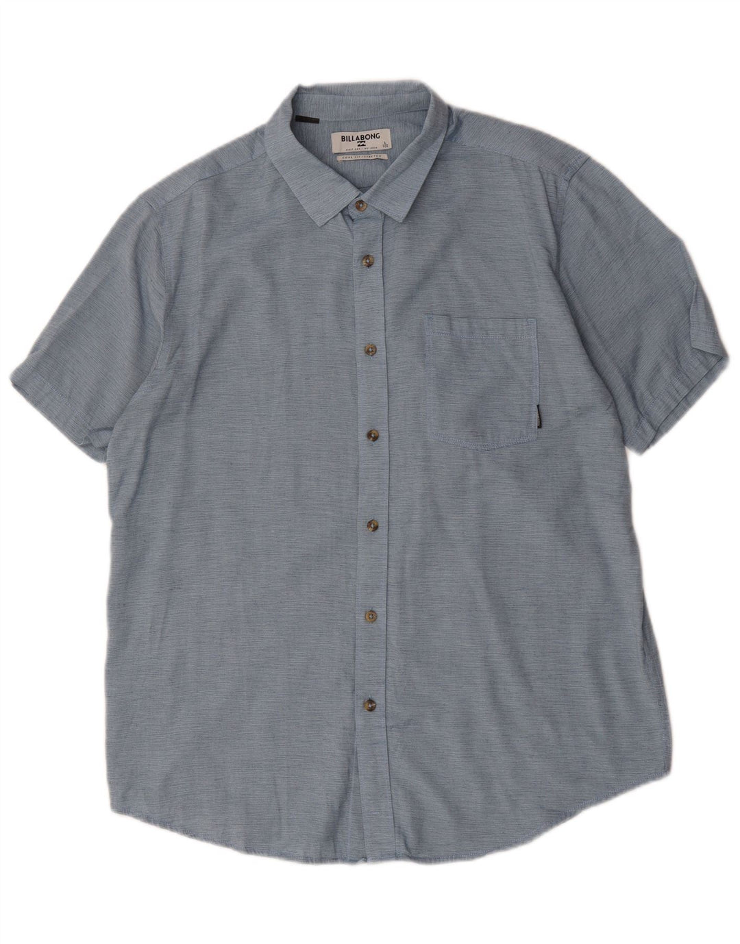 Billabong Mens Core Fit Short Sleeve Shirt Large Blue