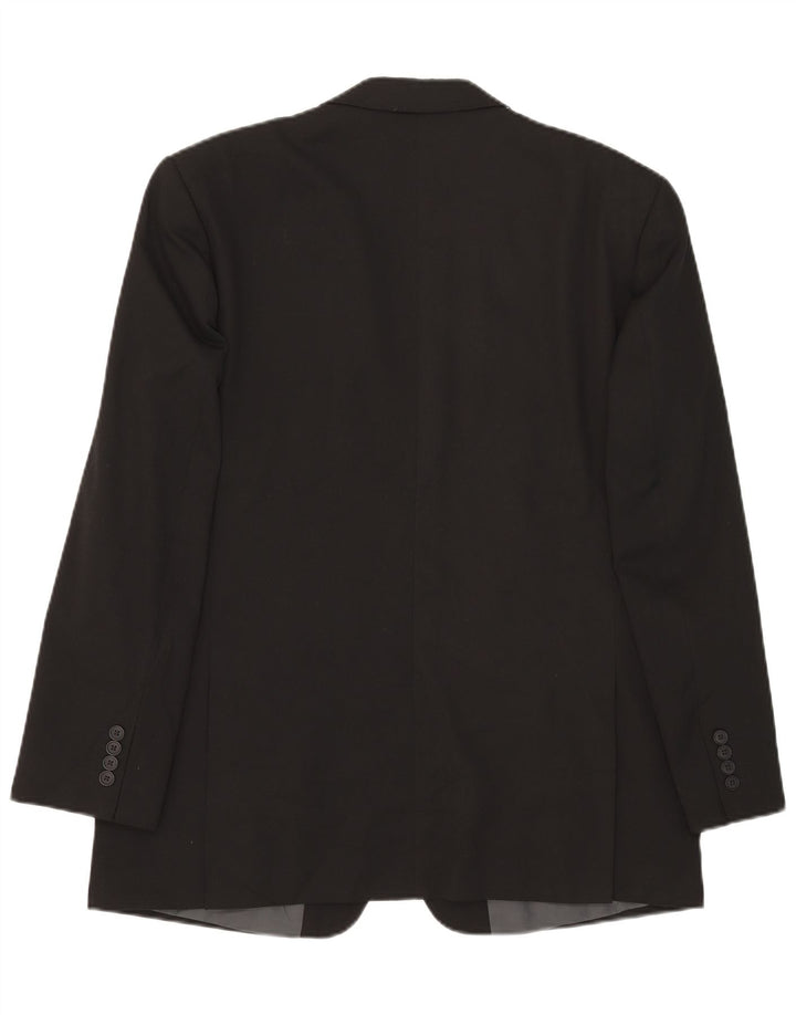 Marks & Spencer Mens 2 Button Blazer Jacket UK 42 Large Black Polyester