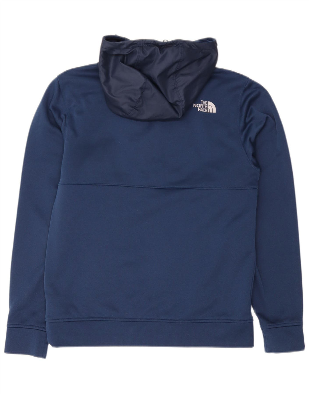 The North Face Mens Zip Neck Hoodie Jumper Small Navy Blue Polyester