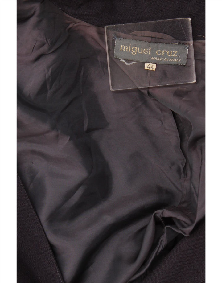 Miguel Cruz Womens Oversized Overcoat IT 44 Medium Navy Blue