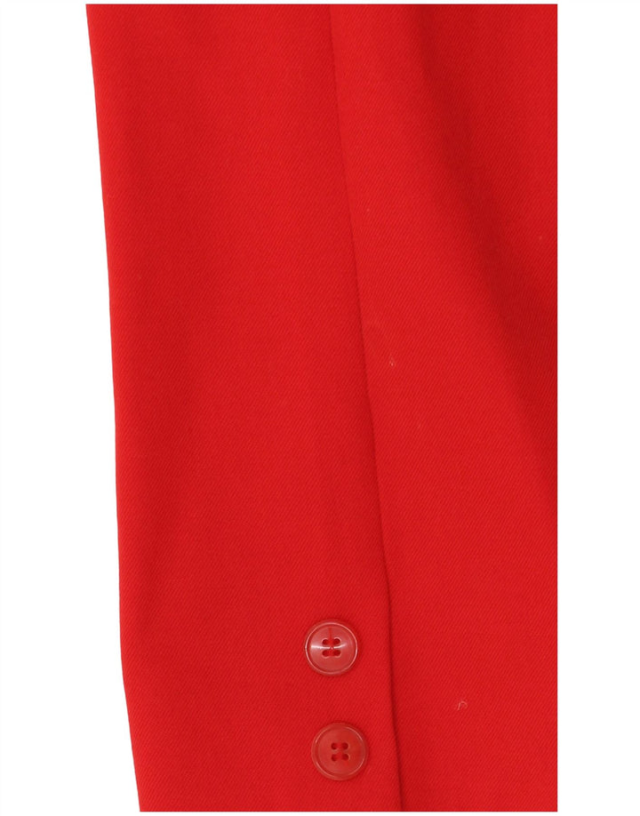 Vintage Womens Crop Double Breasted Blazer Jacket IT 44 Medium Red