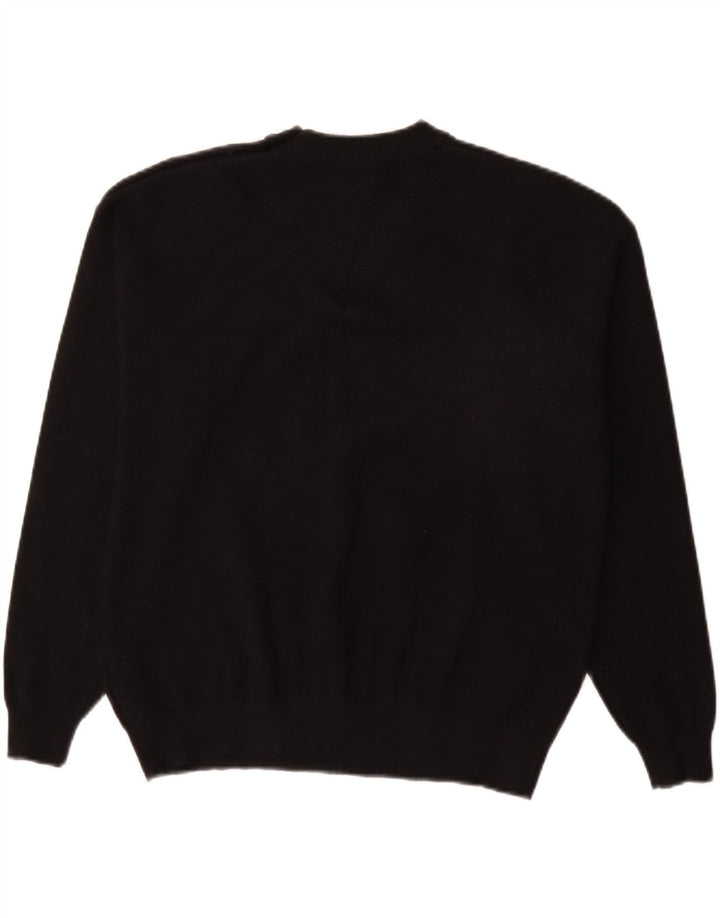Marks & Spencer Womens Crew Neck Jumper Sweater UK 14 Medium Black Viscose