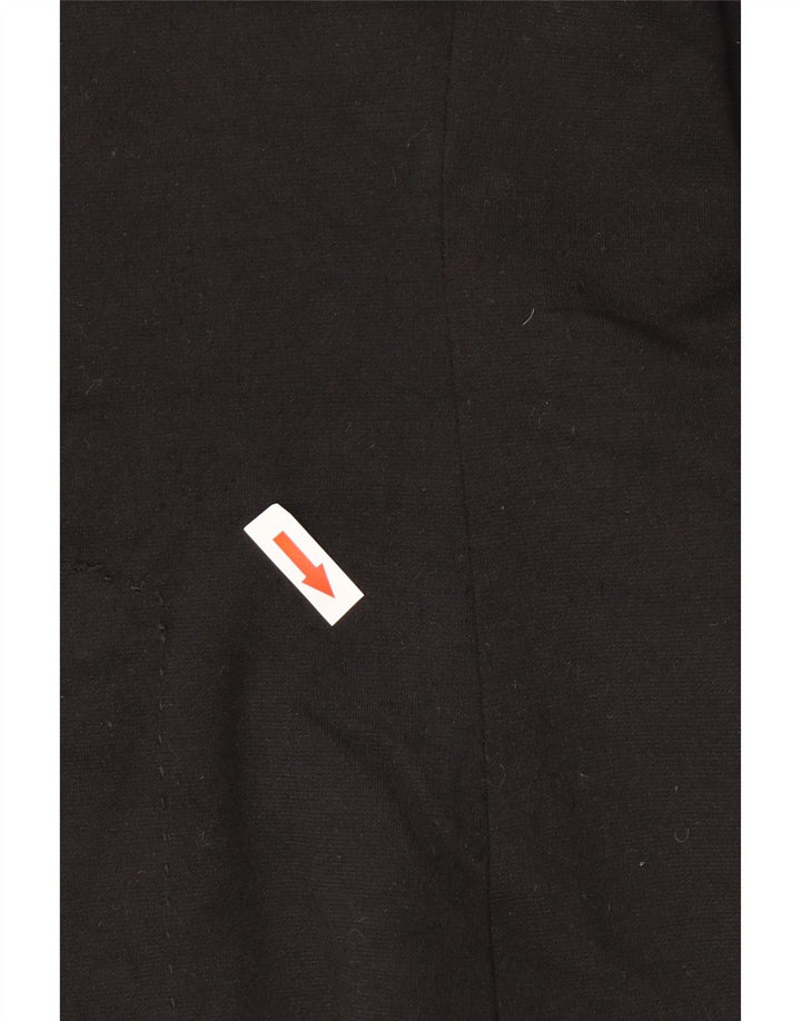 Zara Womens 1 Button Blazer Jacket UK 12 Medium Black Polyester