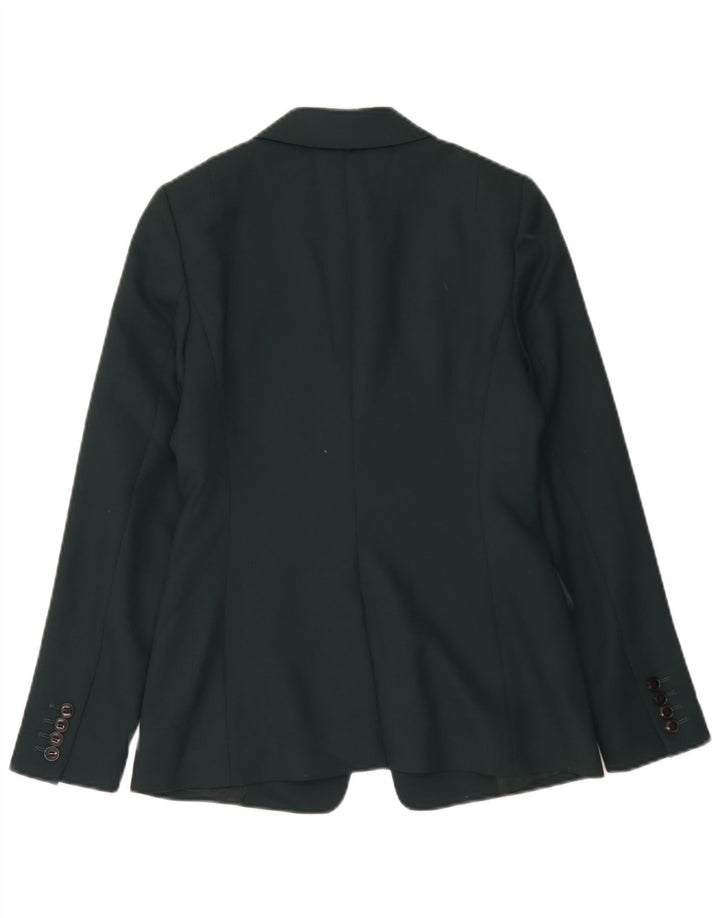 Reiss Womens 1 Button Blazer Jacket UK 8 Small Green