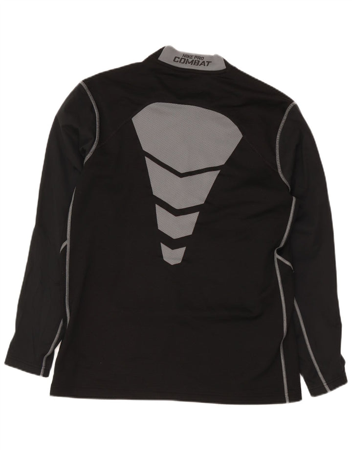Nike Mens Dri Fit Top Long Sleeve XL Black Colourblock Polyester